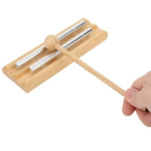 Tabletop Chimes Children Musical Toy 2 Pole Beech & Metal Percussion Instrument