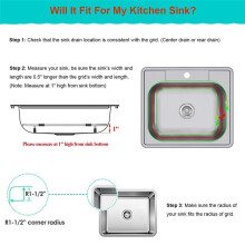 2pcs Sink Protectors for Kitchen Sink, Universal Double Bowl Sink Bottom Grid 13.2 X 11.6 X 1.25In, Kitchen Sink Grid