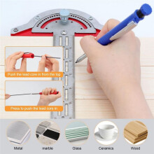 Professional 4-Pen Marking Set - 4 Pens + 24 Leads (Black//Red/Yellow) - Built-in Sharpeners, Extended Nose