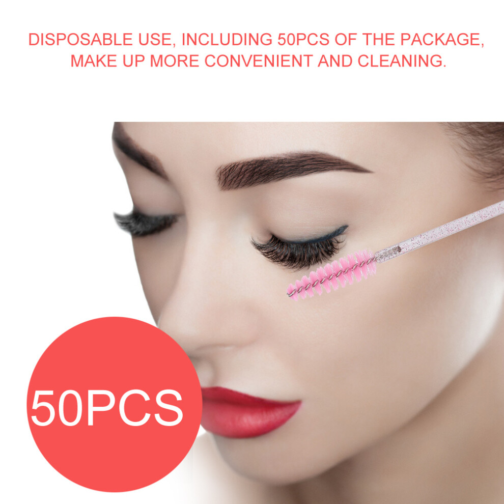 50x Disposable Nylon Eyelash Spiral Wands