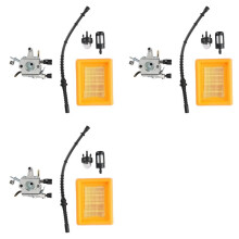 3X Förgasare Är Lämplig för FS400 FS450 FS480 Finlinjetrimmer Reservdelar 4128 120 0602 Luftfilter