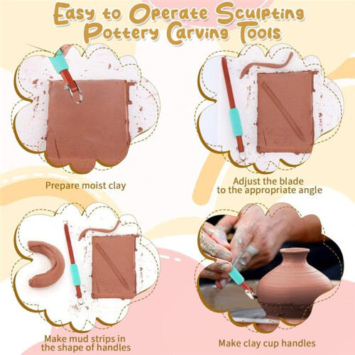 Pottery Handle Making Tool Sculpture Carving Scraper Tool Pottery Modelling Shape for Cup Mug Utensil Vase Clay Cutters 1