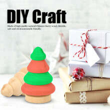 10Pcs Unfinished Wooden Tree Craft Decor DIY Painting Kids Home 5.7x2.8cm