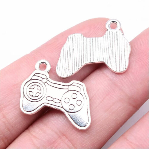 Ciondoli per controller di gioco in argento tibetano, 70 pezzi, 23x17 mm 2