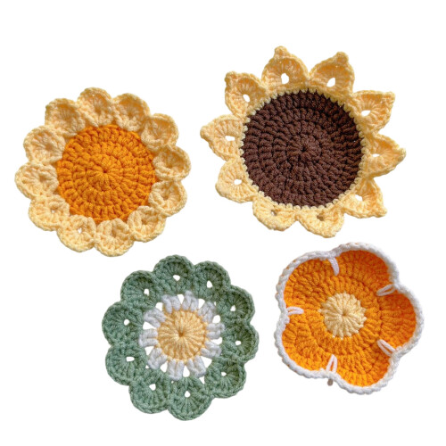 Artistic Handmade Knitted Placemat Dining Table Decors-2 1