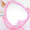 Pink Heart Acrylic Makeup Mirror Two-Sided 1pc 5