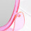 Pink Heart Acrylic Makeup Mirror Two-Sided 1pc 7