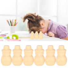 Solid Wood Shapes 30Pcs Unpainted for Kids DIY Crafts Kindergarten School Decor