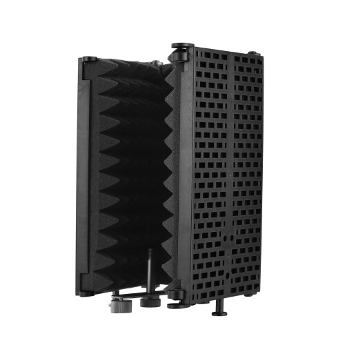 Portable 3-Panel Microphone Isolation Shield Foam Reflection Filter for Recording