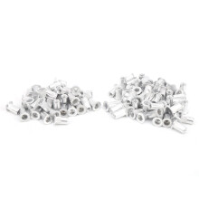 100pcs Aluminum Pull Riveting Nuts Set M3-M10 Flat Head Hardware Accessories