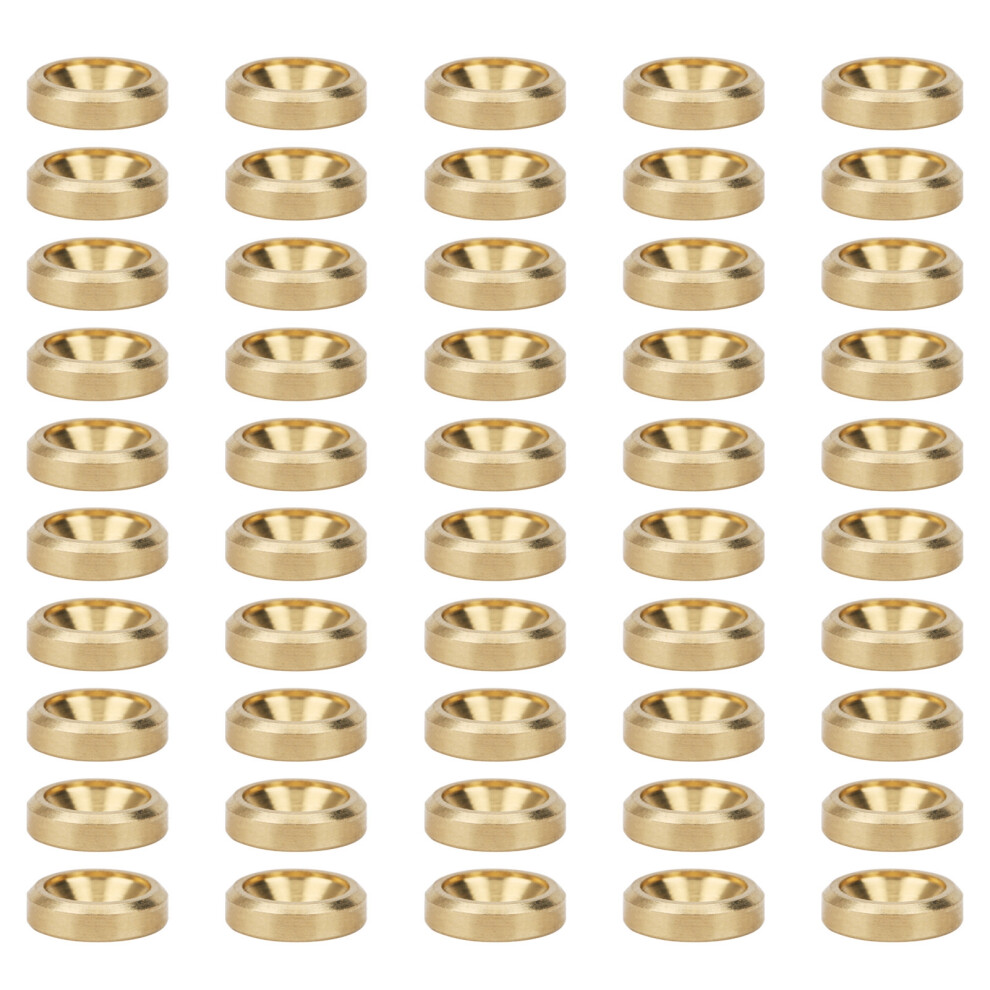 50Pcs Pure Copper Countersunk Screw Washer M3-M6 Flat Head Gaskets 7631392094396