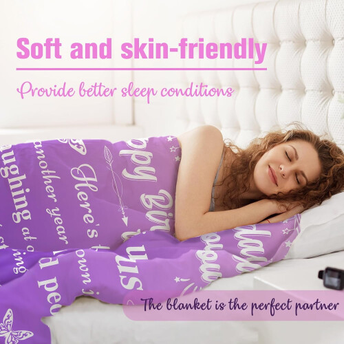 Purple Throw Blanket 60x50 inches 2