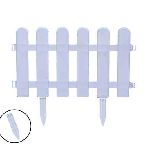 White Plastic Garden Fence ABS PVC Durable 2