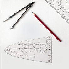 Parabolic Curves Template Ruler for Students, Artists, and Designers - Essential Tool for Complex Geometric Shapes