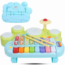 3‑In‑1 Electronic Music Toy Keyboard Drum Set for Kids, 38 x 28 x 19cm