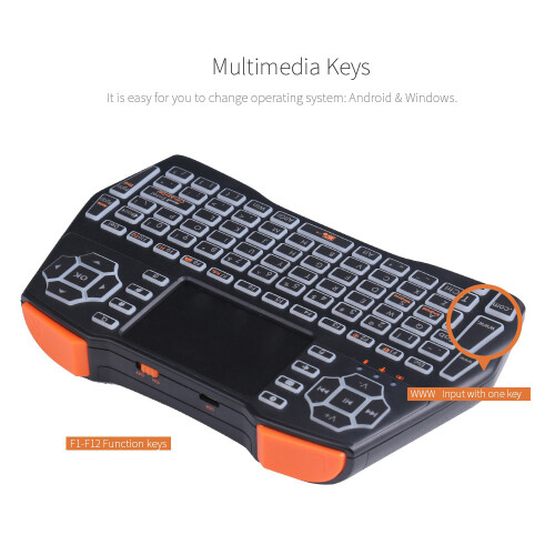 Mini Wireless Keyboard Air Mouse 2.4G Backlight 97g 15.3x9.6cm 1