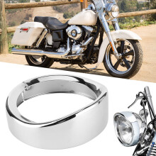 7in Aluminum Silver Headlight Trim Ring for Touring Trike 2008-2014
