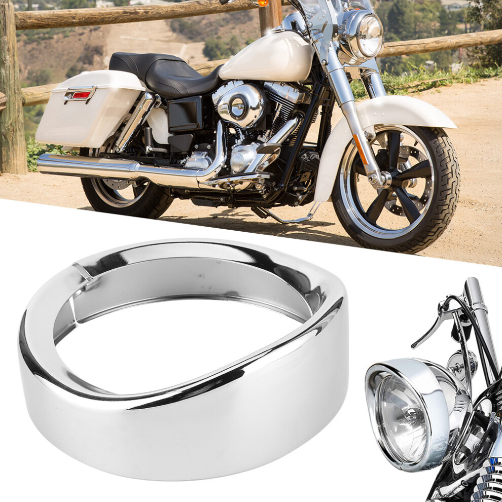 7In Aluminum Headlight Trim Ring For Touring Trike 2008-2014 Silver 5011392304725