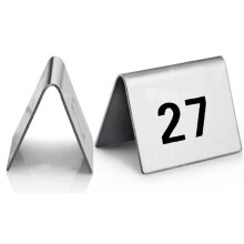 50 Pieces Stainless Steel Table Numbers for Cafe Use L 40 X W 50 Mm