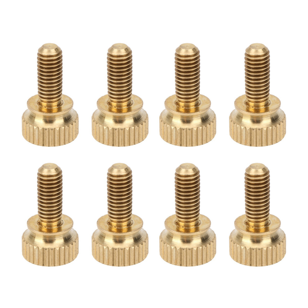 50Pcs M5x12mm Flat Knurled Copper Thumb Screws Non-Slip Industrial Supplies 4271392095158