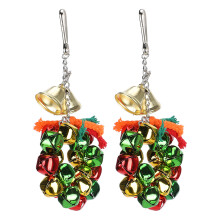 2Pcs Bird Parrot Bell Garland Toy, Metal Wreath Cage Decor, 19.5cm