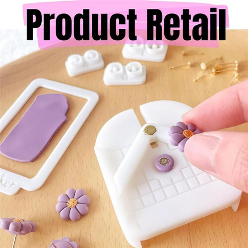 9 Pcs Stud Post Embedding Tool for Polymer Clay Tools, Air Dry Clay Tools for Clay Jewelry 1