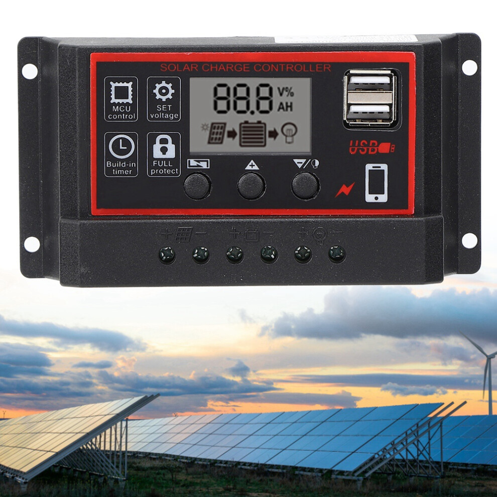 Lcd Solar Charge Controller 12V/24V 60A With Dual Usb 5V 2.5A 8371392095328