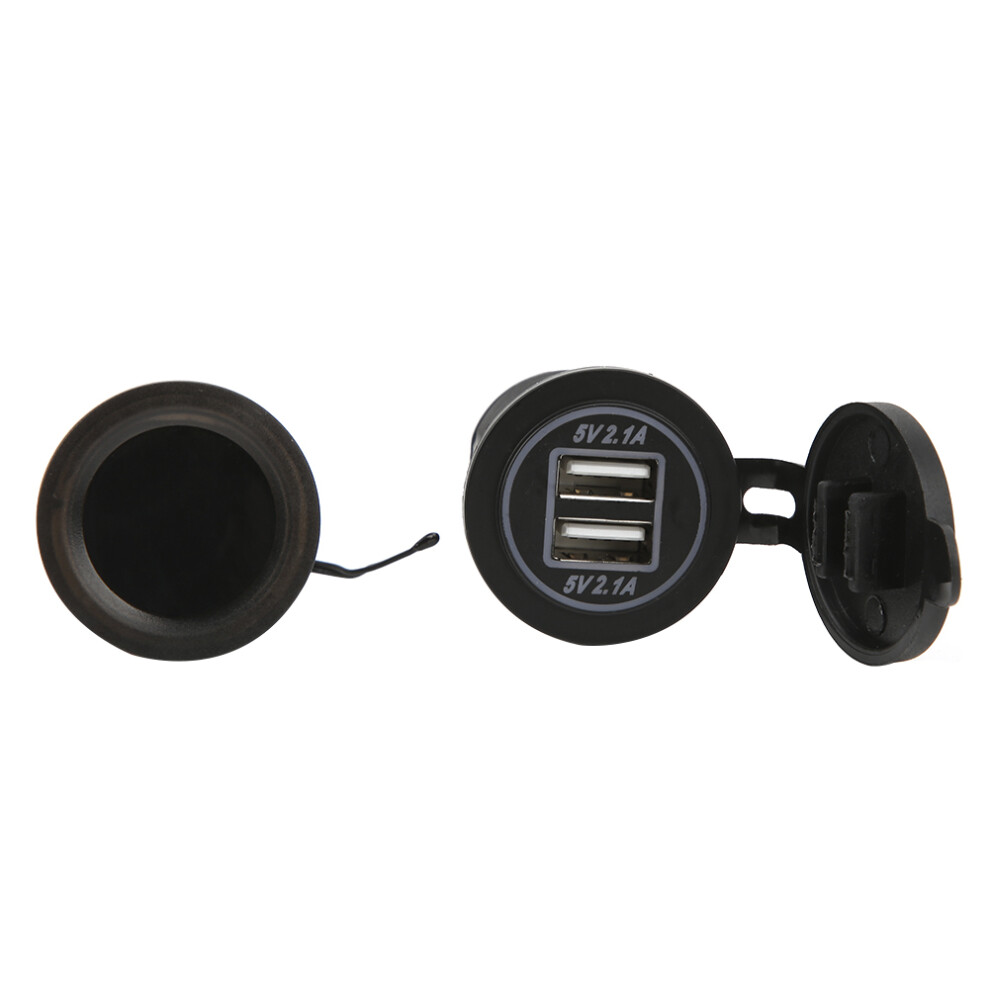 Temperature Voltmeter Car Charger Dual Usb Outlet 12V/24V Blue 6901392307842