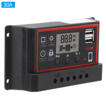 Solarregler 12V 24V LCD Dual USB 5V 2,5A
