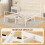 Homcom Estructura de Cama Blanco 141.5 x 198 x 98 cm 6