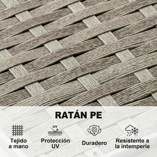 Outsunny Conjunto de Jardín Gris 236 x 196 x 59 cm 1