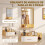 Homcom Muebles de Recibidor Marrón 80 x 39.5 x 33.5 cm 2