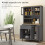 Homcom Alacena de Cocina Gris 100 x 40 x 180 cm 4