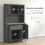 Homcom Alacena de Cocina Gris 100 x 40 x 180 cm 5