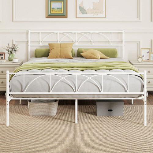 Homcom Estructura de Cama Blanco 161.5 x 208 x 98 cm 1