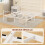 Homcom Estructura de Cama Blanco 161.5 x 208 x 98 cm 4