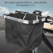 Detachable Bicycle Handlebar Bag 35x24x23cm Canvas Aluminum Alloy Carrying Pouch