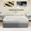 Homcom Cama de Matrimonio Gris 145 x 194 x 28 cm 4