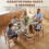 Homcom Mesa de Comedor Transparente 150 x 75 x 76 cm 4