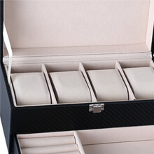 4position Double-Layer Multi-Purpose Jewelry Watch Box Pu Leather Necklace Earring Bracelet Ring Storage Box Storage Box