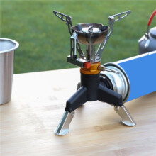 Camping Gas Stove Adapter Connector Portable Folding Tripod Stand Stainless Steel Outdoor Hiking Backpacking Cooking