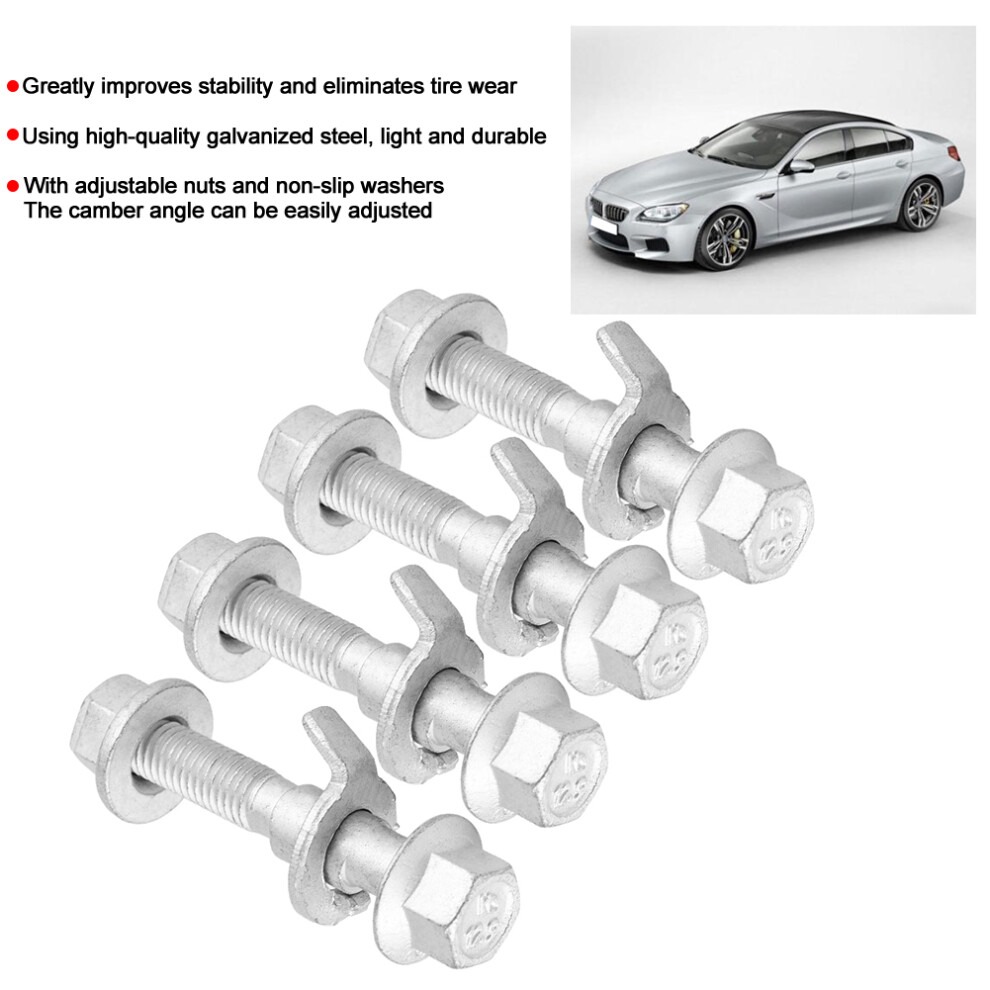 12.9 Hardness Camber Bolt 4Pcs Wheel Alignment 7340572874054