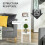 Homcom Mesa Auxiliar Blanco 30 x 30 x 75 cm 4