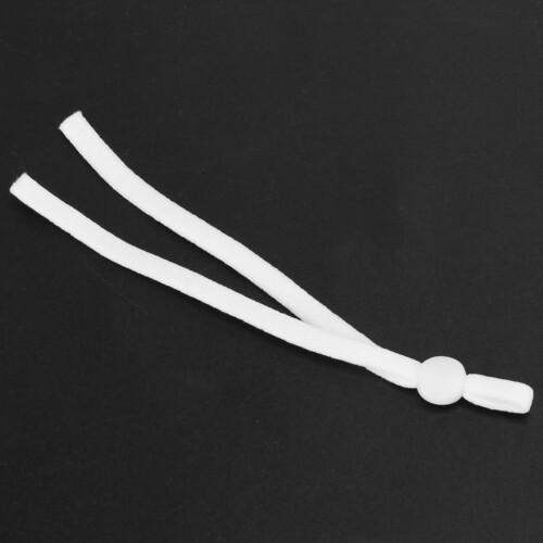 200pcs White Flat PVC Elastic Bands with Adjustable Buckle for Sewing 2