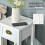 Homcom Mesa Auxiliar Blanco 30 x 30 x 75 cm 5