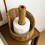 Modern Dark Brown Tissue Roll Container With Iron Base Toilet 5