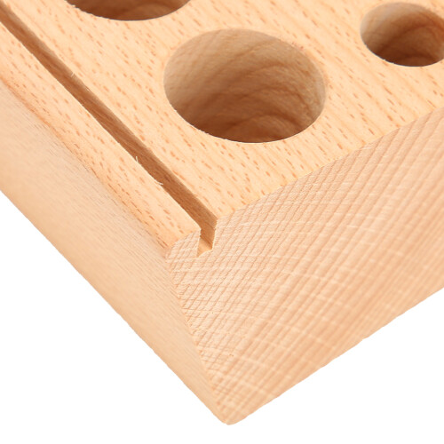 68 Holes Leather Drill Tool Holder Beech Storage Organizer 27x11.5cm 1