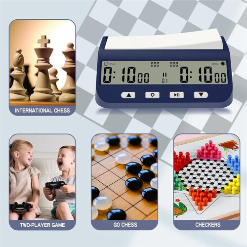 Chess Clock, Competition Specific Chess Timer, Portable Digital Electronic Large Screen Chess Clock