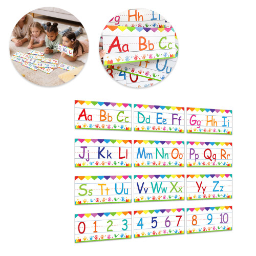 Early Learning Alphabets And Number Card Set For Kids Bright 2