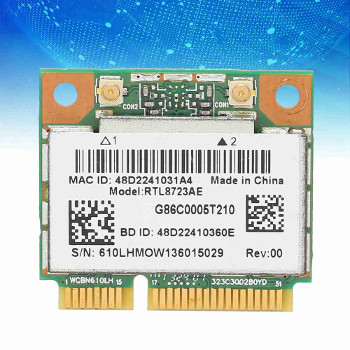 Wireless Network Card RTL8723AE 300M Bluetooth 4.0 Half Mini PCI-E 2